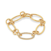 Large Oval Link Yellow Gold Bracelet - Dracakis Jewellers